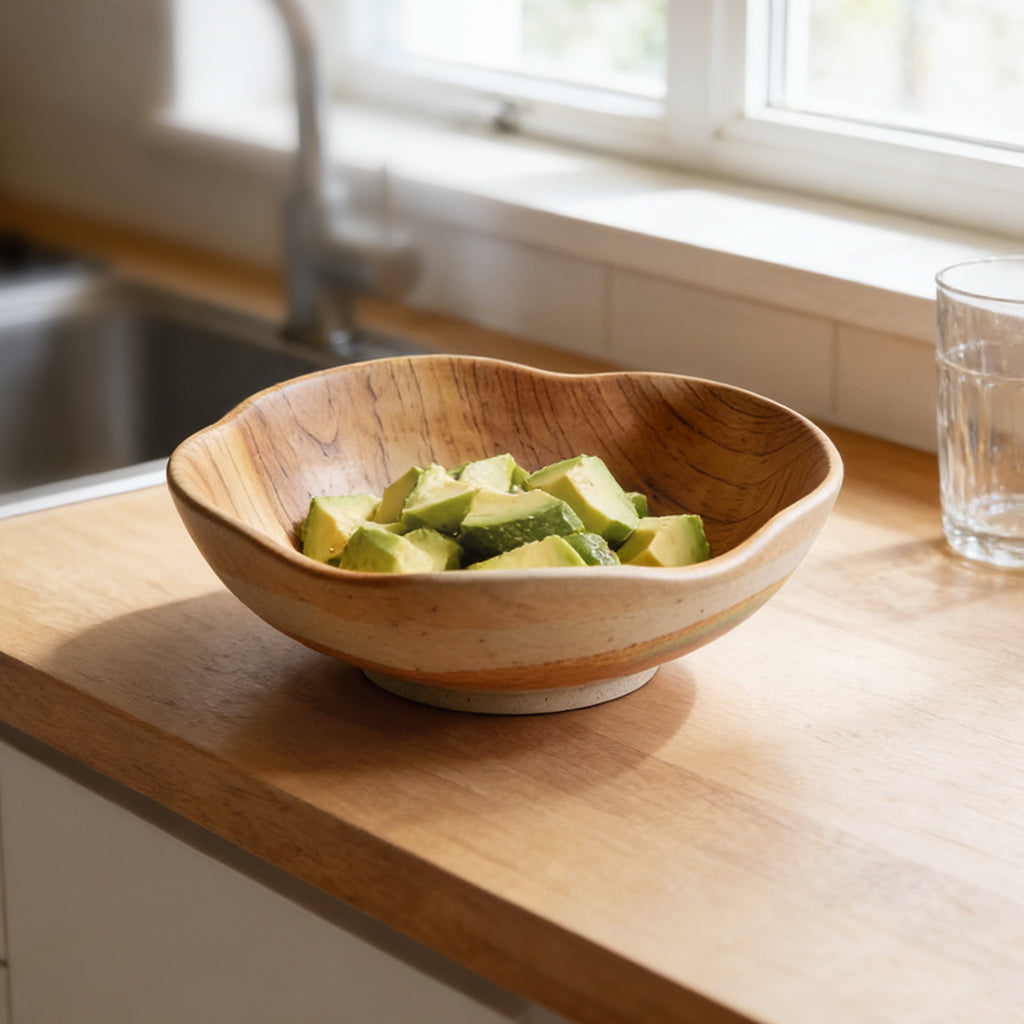 Woodgrain Earth Pasta Bowl