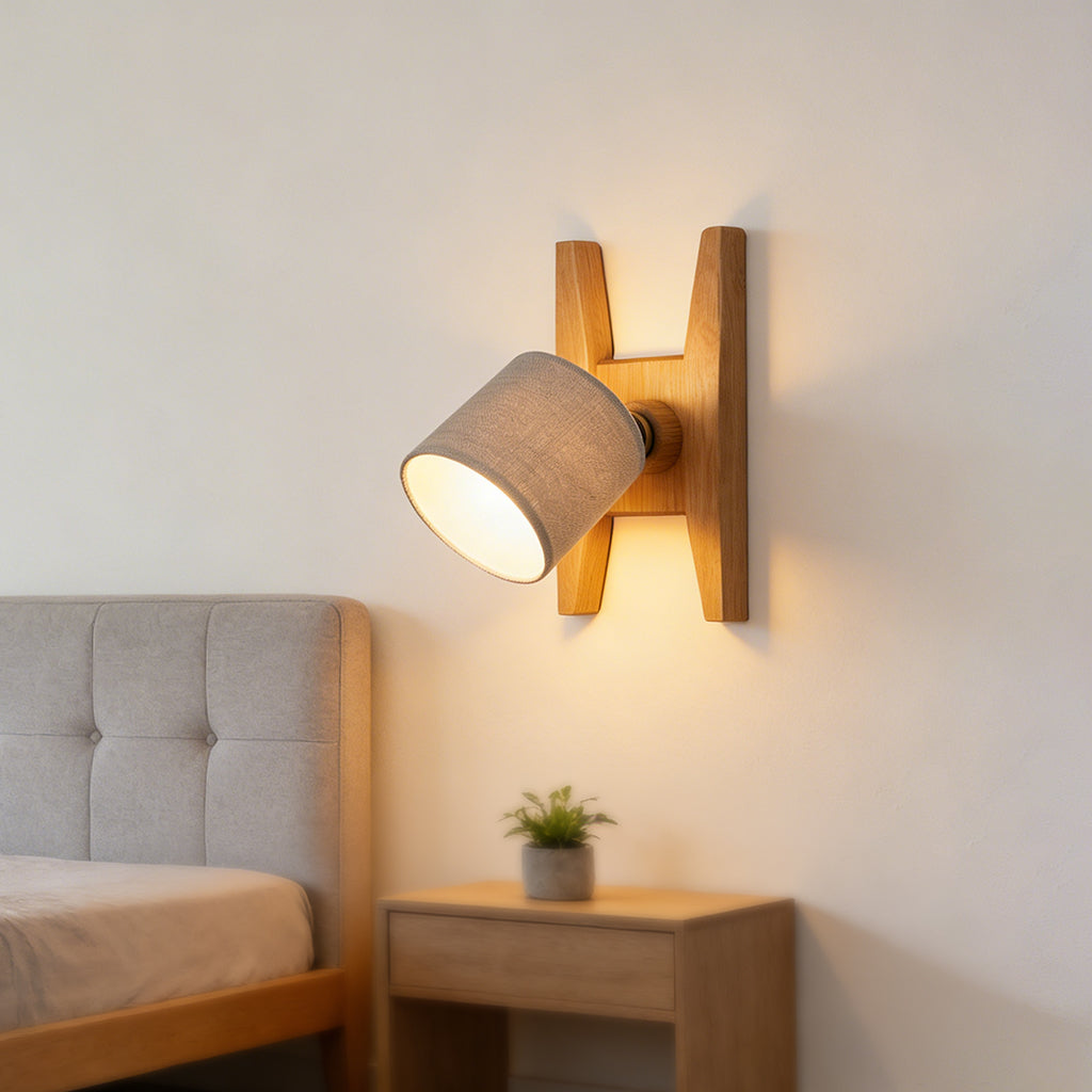 Adjustable Wood Wall Sconce
