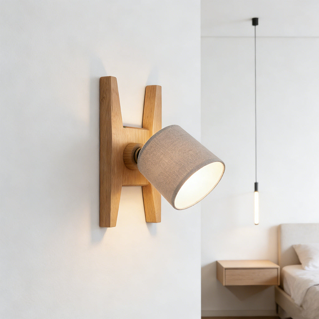 Adjustable Wood Wall Sconce