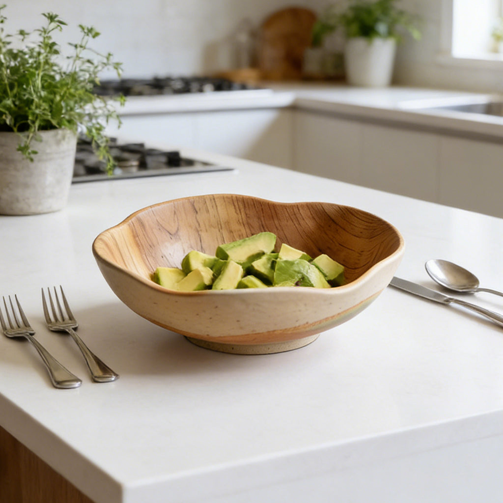 Woodgrain Earth Pasta Bowl