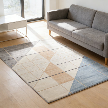 Soft Grid Modern Area Rug