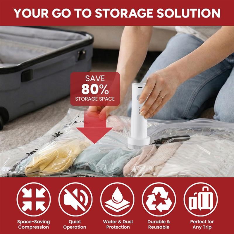 VarietyNana Cordless Vacuum Storage Compression Bag Set