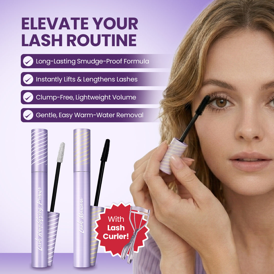 Lash Amplifying Primer + Lash Mascara Duo with Lash Curler 💖