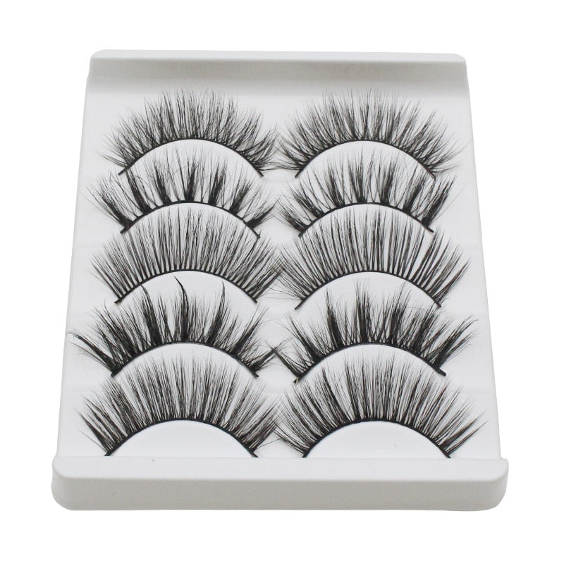 5 Pairs Lashes  Mink Lashes Faux Eyelashes