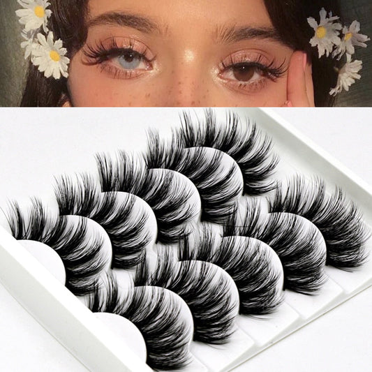 5 Pairs Lashes  Mink Lashes Faux Eyelashes