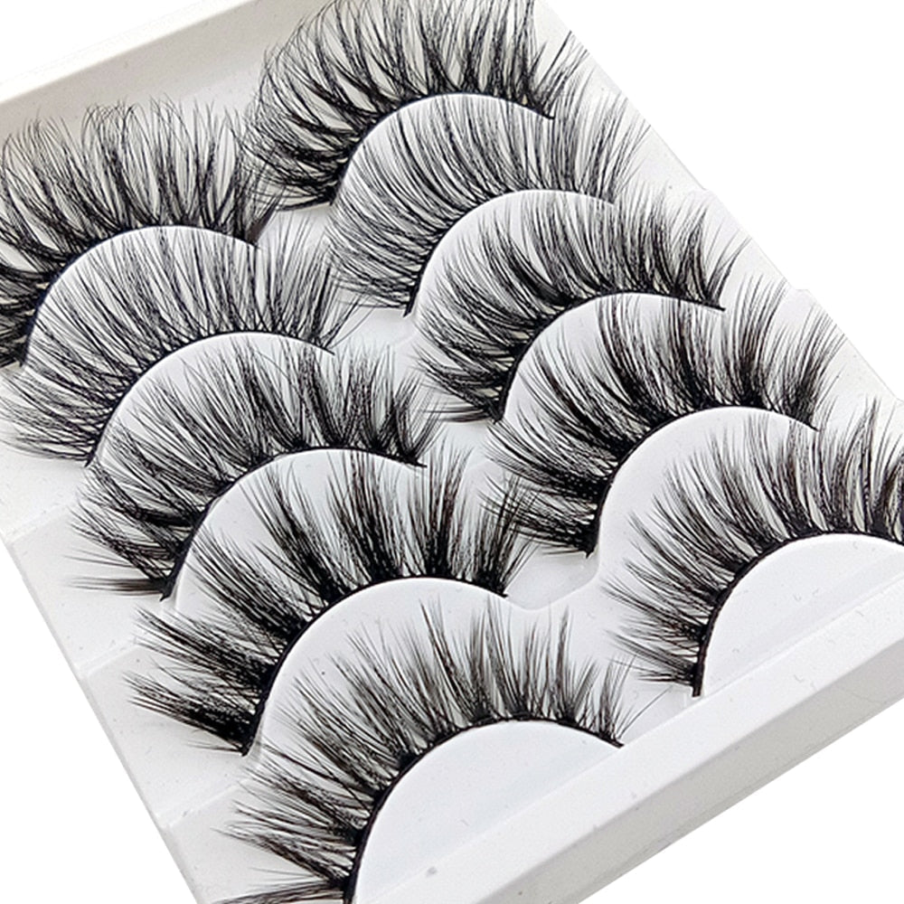 5 Pairs Lashes  Mink Lashes Faux Eyelashes