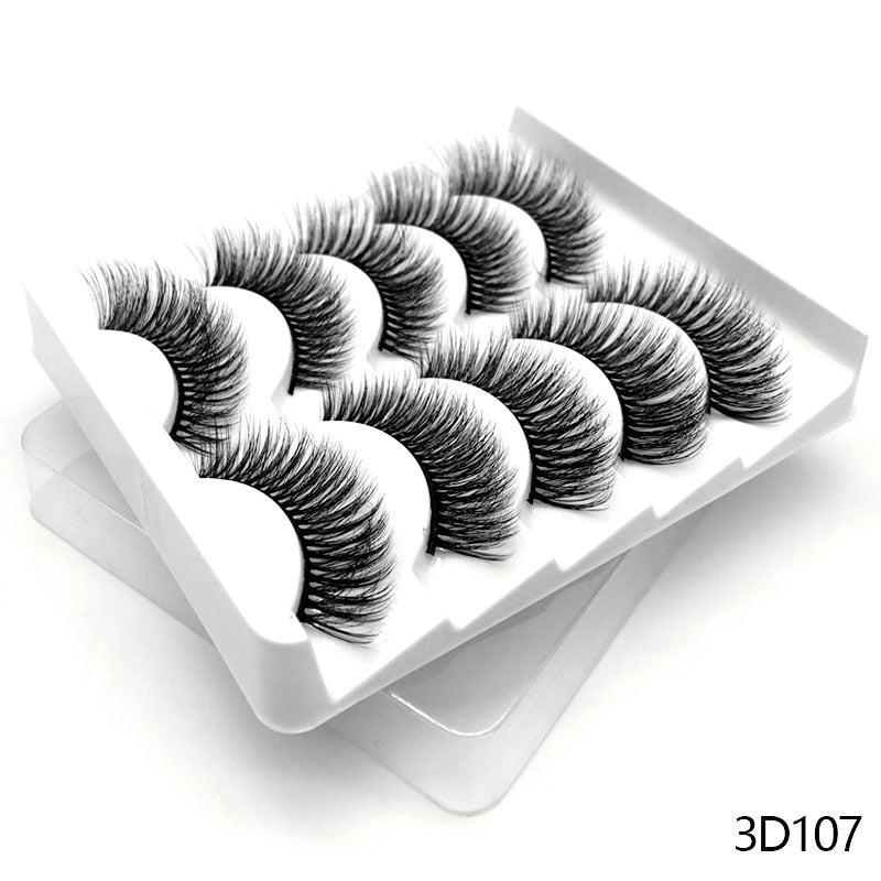 5 Pairs Lashes  Mink Lashes Faux Eyelashes