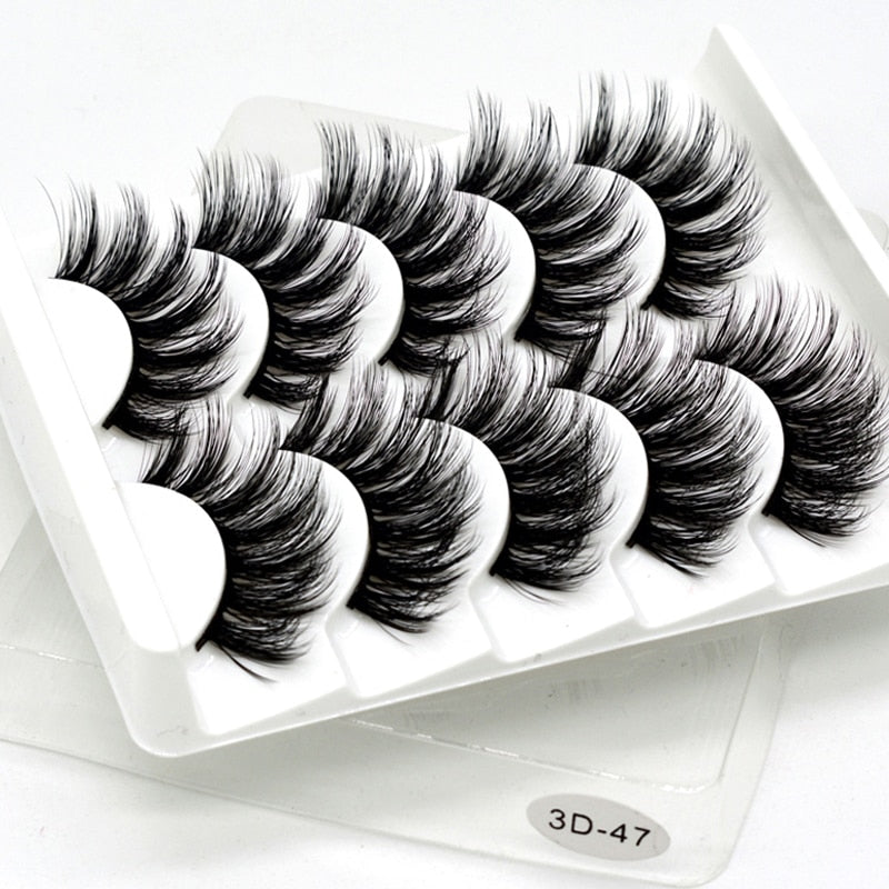 5 Pairs Lashes  Mink Lashes Faux Eyelashes