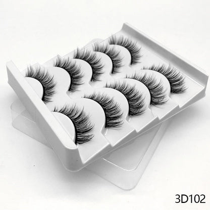 5 Pairs Lashes  Mink Lashes Faux Eyelashes