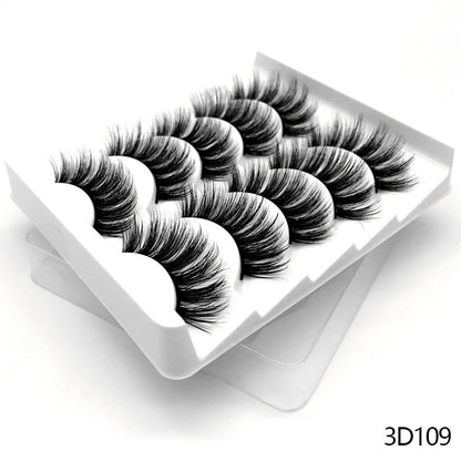 5 Pairs Lashes  Mink Lashes Faux Eyelashes