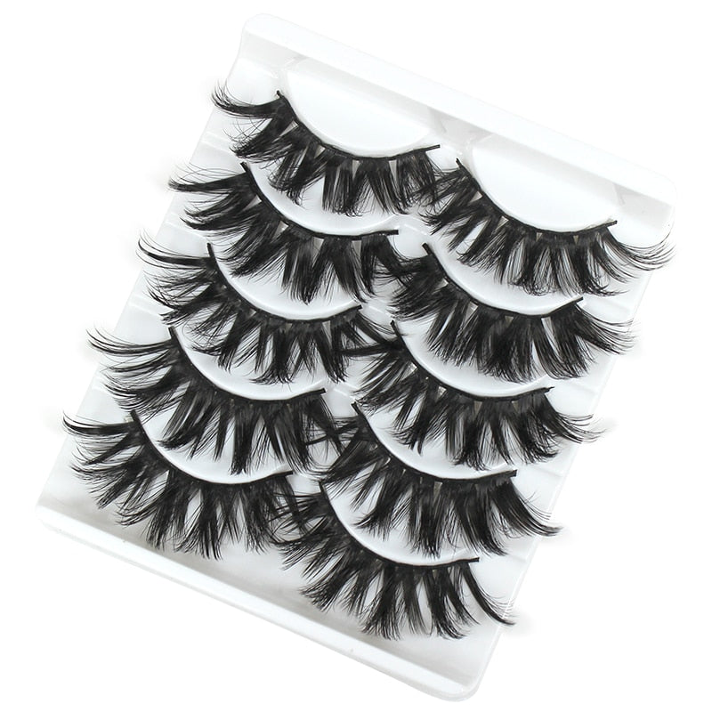 5 Pairs Lashes  Mink Lashes Faux Eyelashes