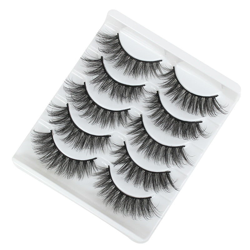 5 Pairs Lashes  Mink Lashes Faux Eyelashes