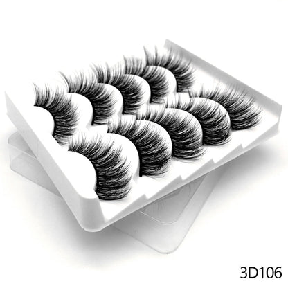 5 Pairs Lashes  Mink Lashes Faux Eyelashes