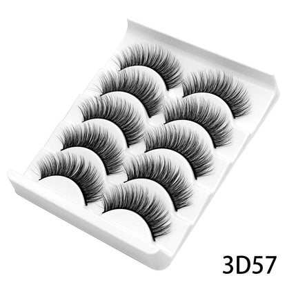 5 Pairs Lashes  Mink Lashes Faux Eyelashes