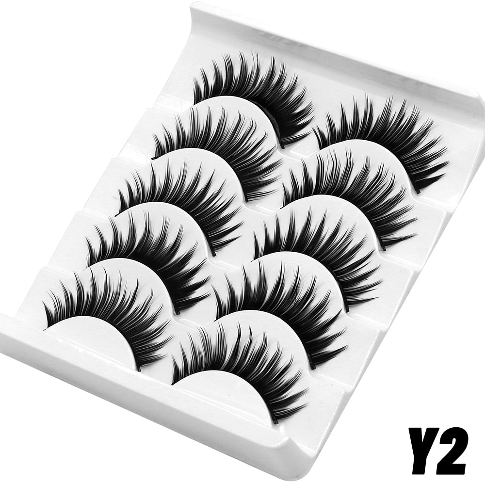 5 Pairs Lashes  Mink Lashes Faux Eyelashes